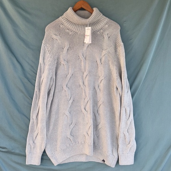 NWT BRAX Men EU 54 US M Brian Wool Blend Knit Turtleneck Sweater in Cookie Gray - Picture 1 of 7